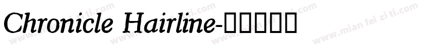 Chronicle Hairline字体转换